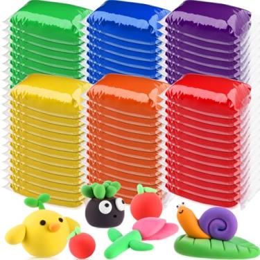 Imagem de 72 Pcs 2.38 lbs Air Dry Clay Bulk Modeling Magic Ultra Lightweight Foam Modeling Clay for Kids Adults DIY Gifts Party Arts Crafts and School Project Supplies(Fresh Color)