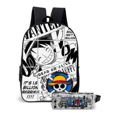 Imagem de Kit Mochila Infantil com Estojo Estampa Série Pirata Chapéu de Palha A