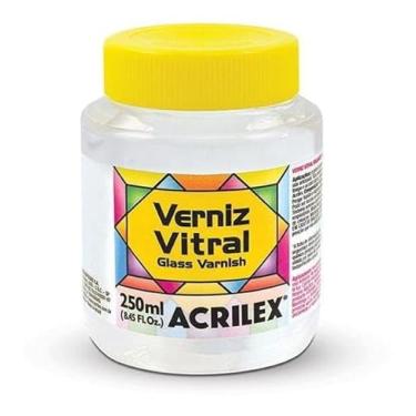 Imagem de Verniz Vitral Acrilex - Incolor Clareador - 250ml Perfeito para Copos Garrafas Vasos e Outras Ele Transforma Suas Peças Em Verdadeiras Obras De Arte, Simulando O Efeito Encantador Dos Vitrais