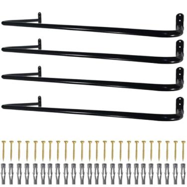 Imagem de 4 Araras Para Loja Cabideiros Fixos De Parede 80cm Closet