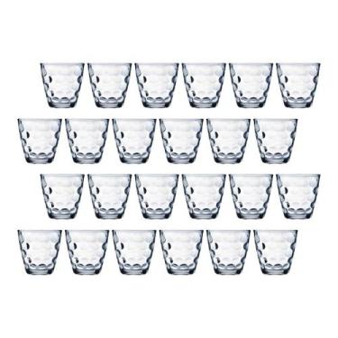 Imagem de Jogo Transparente Redondo Bangkok 24 Copos 250ML Vidro Suco - WELLMIX,