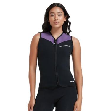 Imagem de Lemorecn Colete de mergulho de neoprene premium de 3 mm com zíper (2095roxo8)