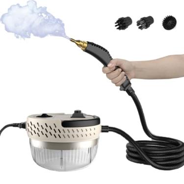 Imagem de Máquina de limpeza a vapor, máquina de limpeza de carpetes a vapor com capacidade de 1400 ml e 8 acessórios, ajuste de 6 velocidades, função inteligente anti-queimadura a seco