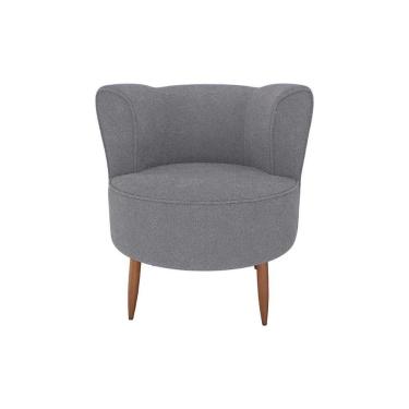 Imagem de Poltrona Decorativa Premium Redonda Savana Matrix Boucle Cinza