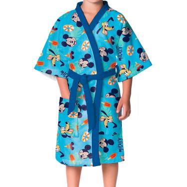 Imagem de Roupão Infantil Aveludado Mickey Originakl Lepper Quimono