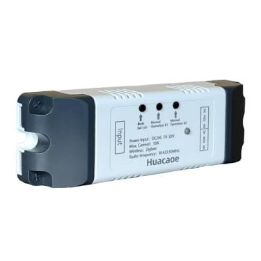 Imagem de Módulo de interruptor inteligente de relé Zigbee 2CH DC 7-32V, controle remoto de aplicativo com módulo de comutação de polegada/autobloqueio/interloque, funciona com Tuya Zigbee Gateway, Alexa