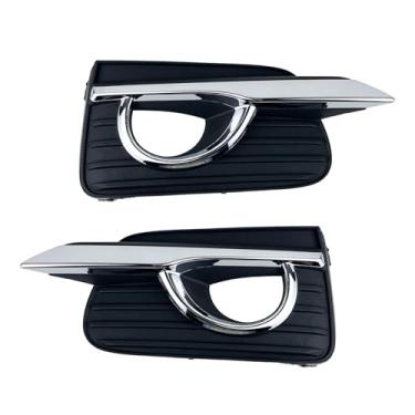 Imagem de Arkdeffon 1 par de capa de farol de neblina compatível com Infiniti Q50 Base 2014-2017 frente esquerda direita frontal capa de farol de neblina capas de moldura cromada preta