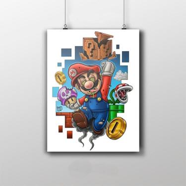Imagem de Placa Decorativa Super Mário Chapado Game