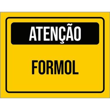 Imagem de Kit 5 Placas De Atenção Cuidado Formol 36X46
