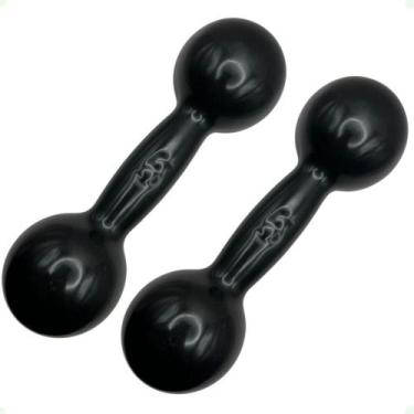 Imagem de Par de Halteres Revestidos 5 Kg - Preto - BOX INGÁ