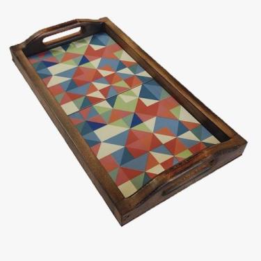 Imagem de Bandeja Café da Manhã Grande com 2 azulejos - Estilo Rústico