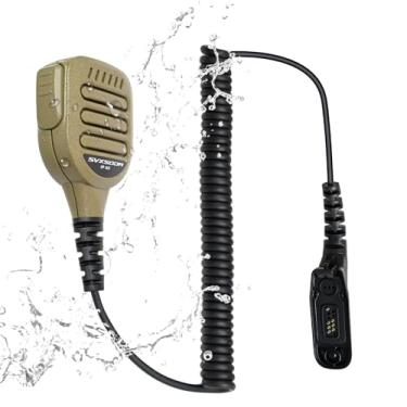 Imagem de Microfone de alto-falante de ombro para rádios Motorola APX & XPR Series - compatível com APX6000/7000/8000, XPR7350e/7550e/7580e, design PTT durável (bronze deserto)