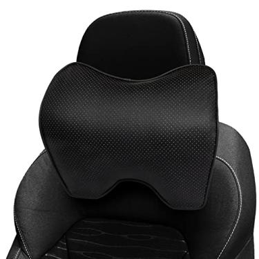 Imagem de Travesseiro de pescoço para carro para dirigir no carro, almofada de couro para encosto de cabeça, suporte de pescoço e descanso para o pescoço do carro e travesseiro de carro, almofada de pescoço para suporte de pescoço e alívio da dor, travesseiro de pescoço para carro para dormir