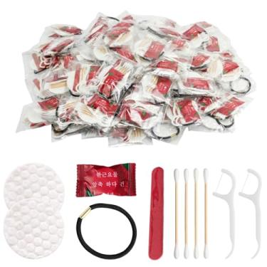 Imagem de Pacote com 100 kit de toucador de hotel embalado individualmente tamanho viagem