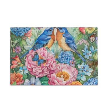 Imagem de WELLDAY Quebra-cabeça lindos pássaros 1000 peças grande jogo de arte para adultos adolescentes