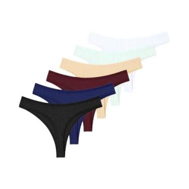 Imagem de Conjunto De 6 Calcinhas De Algodão Com Cintura Baixa Para Mulheres, In