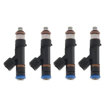 Imagem de Conjunto de 4 bicos injetores de combustível para carro, código 0280158105, compatíveis com Ford Fusion 2.3L I4 (2006-2009) e Ranger (2006-2010).