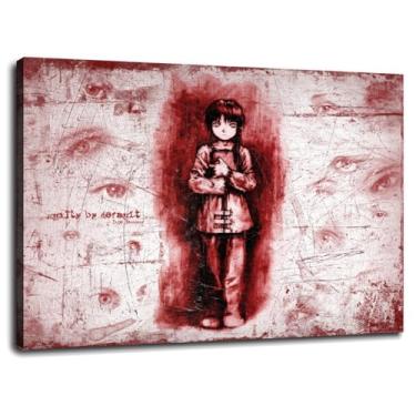 Imagem de Anime Girls Canvas Prints Lain Serial Poster Wall Art For Home 1 peça Decorações com moldura 25.4 cm x 20.3 cm