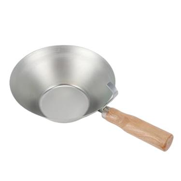 Imagem de Asixxsix Colher de Balde, Panela de Lama de Aço Galvanizado Com Alça de Madeira, Design Eficiente Em Forma de Cone para Construção, Reboco, Alvenaria