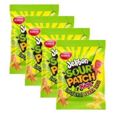 Imagem de kit 4 Bala Azedinha Sour Patch kids Original Sachê 80g - Mondelez