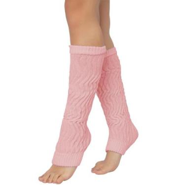 Imagem de Polaina Fitness Treino Algodão Meia Aeróbica Inverno - Vekyo, Rosa, Ún