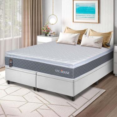 Imagem de Cama Box Baú Luanda Espuma D28 King 193x203 King House