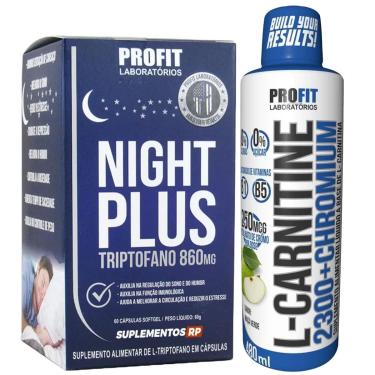 Imagem de TERMOGÊNICO LÍQUIDO L CARNITINE 480ML l NIGHT PLUS 60 CÁPSULAS l PROFIT-Unissex