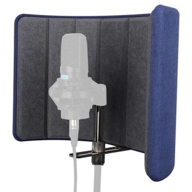 Imagem de Difusor Acústico,Vocal Booth,Filtro Aj Som p/ Microfone Condensador,Fe