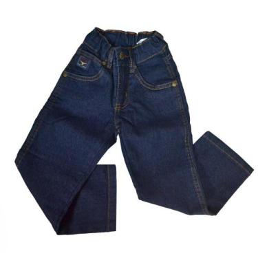 Imagem de Calca Country Infantil Masculina Azul Arizona Amaciada, 2, Azul