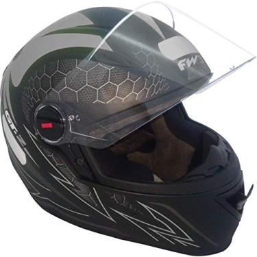 Imagem de Capacete FW3 GT 2 PRETO FOSCO 58 COM VISEIRA CRISTAL