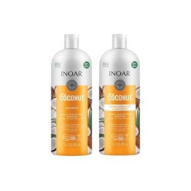 Imagem de Kit Inoar Shampoo1000ml+Cond 1000ml Bombar Coconut