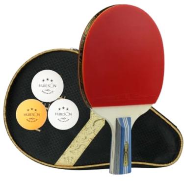 Imagem de Raquete Tênis de Mesa Ping Pong Classineta 3 Estrelas Profissional Cabo Curto CS + Capa de Proteção + 3 Bolas 3 Estrelas