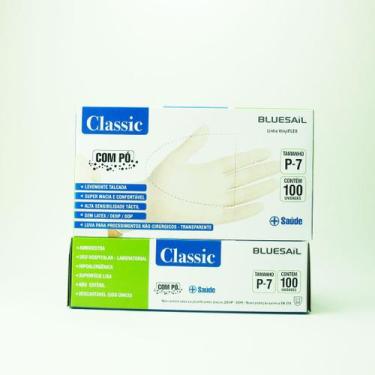 Imagem de Luvas Descartável Com Pó Bluesail Classic - 100 Unid,  G