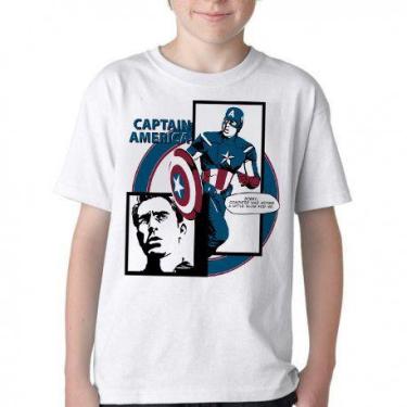 Imagem de Camiseta Infantil ou adulto Capitão América Computer Blusa Criança tod