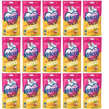 Imagem de Kit 15 Petiscos Kelcat Para Gatos Snack Sabor Atum 40g - Kelco