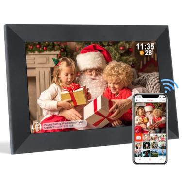 Imagem de Porta-retrato digital de 10,1 polegadas, porta-retrato eletrônico WiFi, compartimento para cartão SD de armazenamento de 32 GB, moldura de exibição IPS 1280 x 800 (preta)