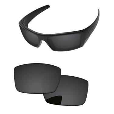 Imagem de PapaViva Lentes de reposição para óculos de sol Oakley Gascan OO9014 60 mm, Preto liso, Gascan