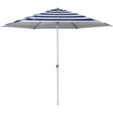 Imagem de Guarda-sol Milagres Premium em Alumínio 2,60m Listrado Azul e Branco Bel