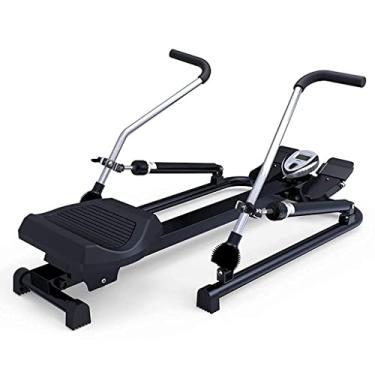 Imagem de Máquina de Remo Equipamento de Fitness Doméstico Silencioso Treinamento de Cintura Multifuncional Hidráulico Remo Equipamento Esportivo Preto 114 * 58 * 68c (Preto 114 * 58 * 68 cm)