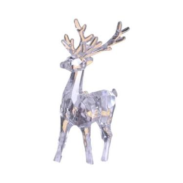 Imagem de Escultura De Rena De Cristal Transparente, Figurinha De Acrílico Fofa 