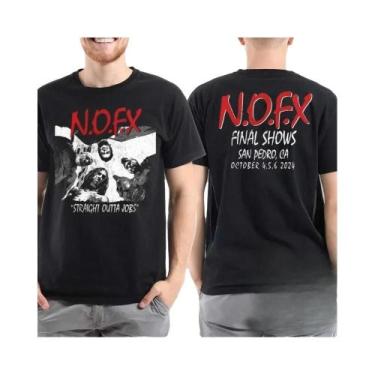 Imagem de Camiseta De Algodão Com Estampa Da Banda De Rock NOFX, Unissex, Mascul