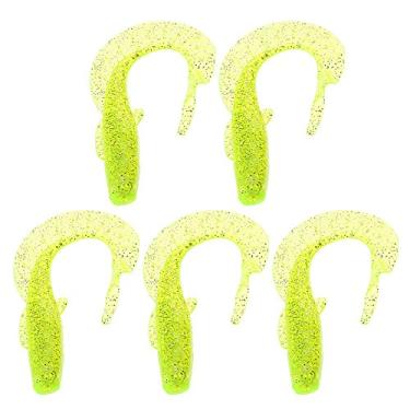 Imagem de 5 PÇS Iscas Soft para Pesca Minhoca Bass Grubs Olhos 3D Isca de Plástico Ferramenta Captura Potente Ação Vívida Reutilizável Preservada a Longo Prazo Amantes em Água Salgada e Doce