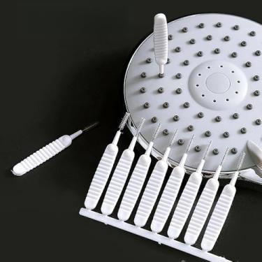 Imagem de Pacote com 10 escovas de limpeza multifuncionais, mini bocais, escovas de limpeza de cabeça de chuveiro doméstica, ferramenta de orifício de telefone e ferramenta de desentupimento
