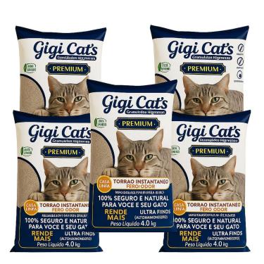 Imagem de Areia Sanitaria Gigi Cats 4kg - 5un