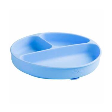 Imagem de Prato Infantil Silicone Com Divisória Ventosa Soft Pimpolho