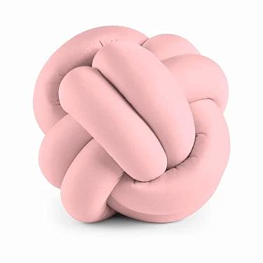 Imagem de Almofada de Nó Escandinavo 35cm Nozinho Ideal para Decoração Salas e Quartos Malha