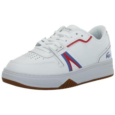 Imagem de Lacoste Tênis masculino L001, Branco/vermelho/azul, 45