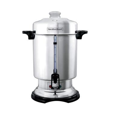 Imagem de Cafeteira Elétrica Programável Urna em Aço Inoxidável Polido Capacidade de 60 Xícaras Janela de Água, HAMILTON BEACH D50065, Prateado