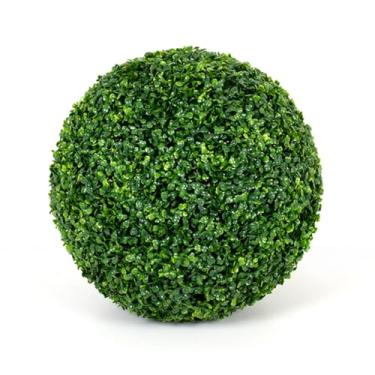 Imagem de Roctocesy Bola de topiaria artificial para plantas – Bolas decorativas de buxo sintético resistente a UV de 29 cm para jardim, casamento, quintal, área interna e externa, decoração de casa (conjunto