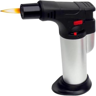 Imagem de Mini Maçarico Portátil a Gás Para Cozinha, Acendimento Automático, Regulagem de Chamas, Compacto e Recarregável